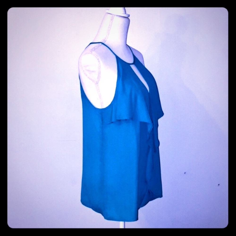 NWOT 2X Mossimo Women’s Strappy Teal T-Ruffle Tank